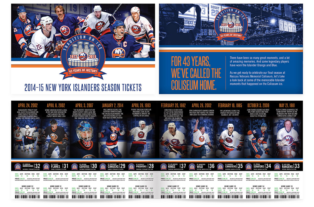 New York Islanders 201415 Ticket Book Douglas Bouchelle Portfolio